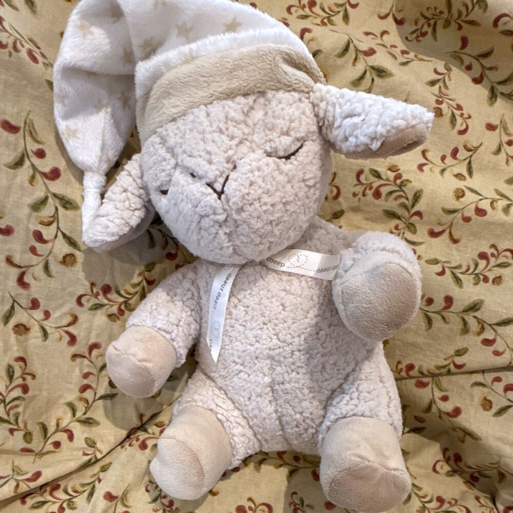10" BABY CLOUD B PLUSH SLEEP SHEEP~CRIB SOUND MACHINE~WHALE~OCEAN~HEART BEAT